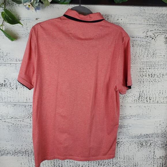 Ted Baker London Men Red Polo Shirt Size 5 / L Luxury Old Money Preppy Top - Picture 7 of 9